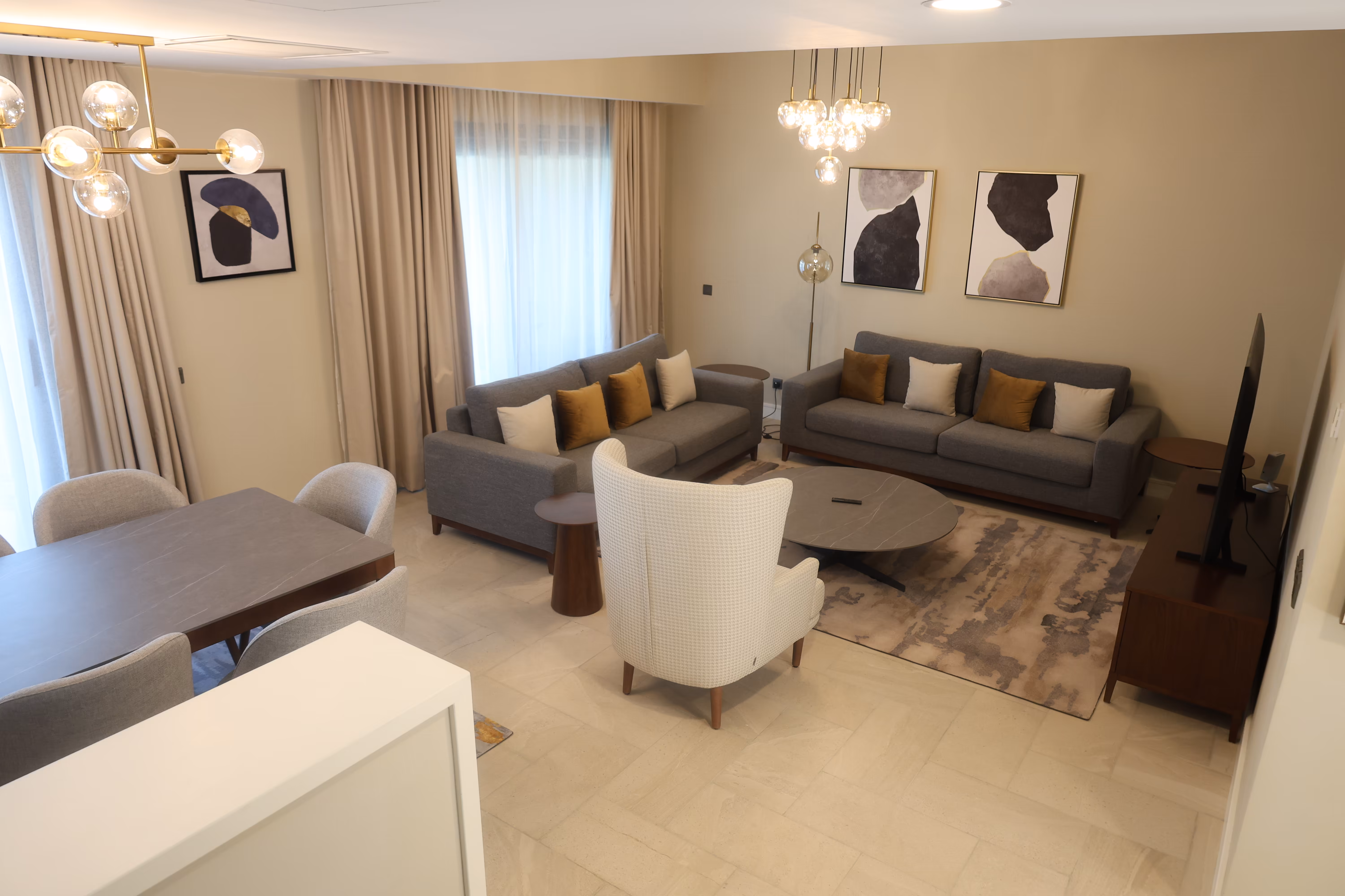 Fully furnished residences designed for comfort and style